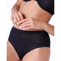 Maxi slip in pizzo e microfibra