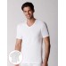 T-shirt scollo a V uomo in cotone biologico, elasticizzato confezione x2 